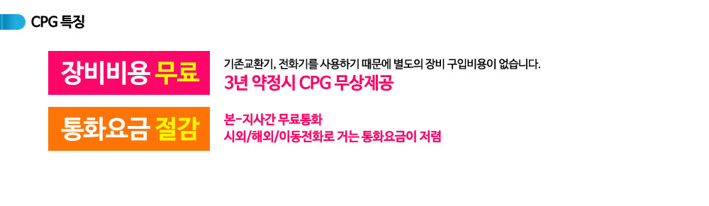 기업인터넷전화 CPG 주요기능
